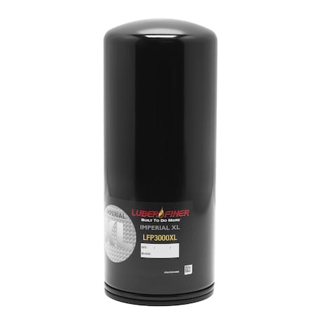 Luber-Finer Oil Filter, Od, 4.66 118Mm, Height, 11.31 287Mm, Id Bottom, 2-1/4-12 Thd LFP3000XL